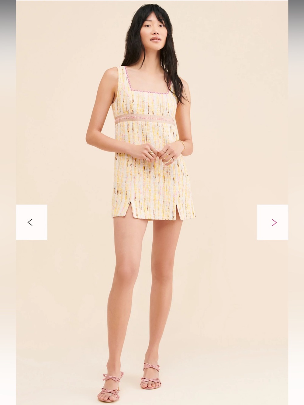 ANNA SUI Panama Tweed Mini Dress